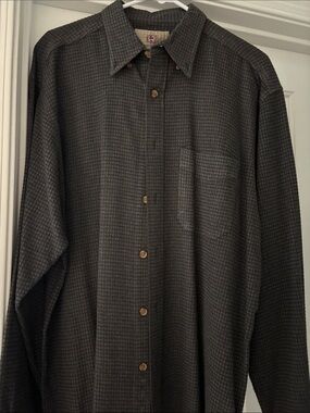The Territory Ahead Dark Gray Textured Shirt with Purple Logo